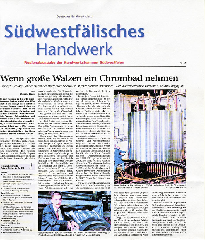 Artikel Handwerkskammer 25.06.09